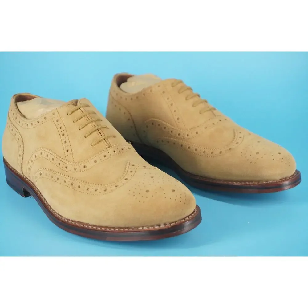 Allen Edmonds Hendrix Wingtop Oxford Suede Lace Up Dress Shoes SZ 9.5 New $495
